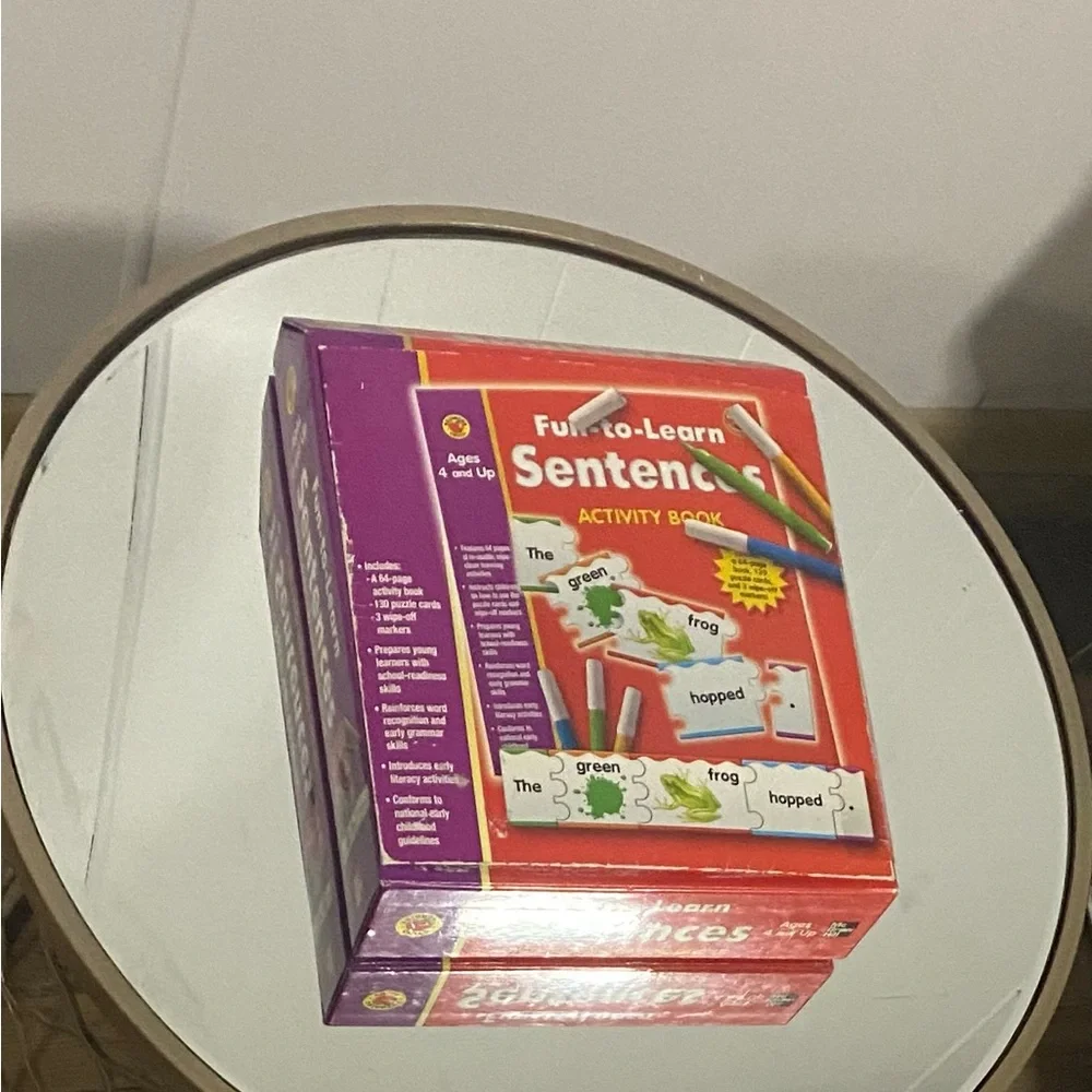 Fun to Learn Sentences Activity Educational Reading Puzzle Set Ages 4+ Preschool